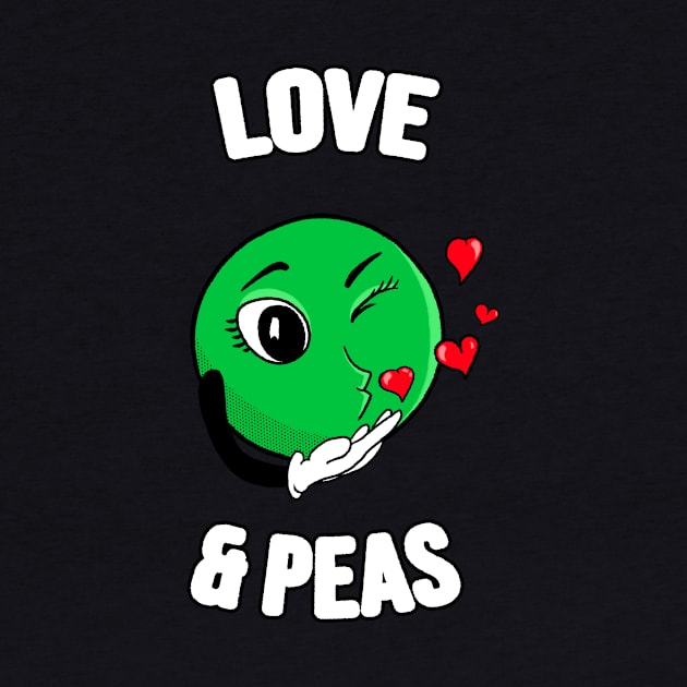 Love & Peas Funny Pea Love Pun Vegetable by Foxxy Merch